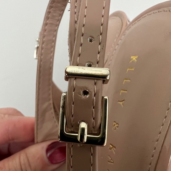 EUC Elegant Kelly & Katie Faux Patent Nude Slingback 4”Heels, Gently Used size 8 - Picture 13 of 14